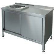 Стол-тумба купе с мойкой СТКМЛ-1-1000*600 (мойка слева)