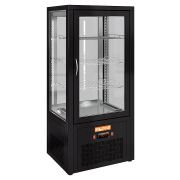 Настольная вертикальная сквозная холодильная витрина HICOLD VRC T 100 Black