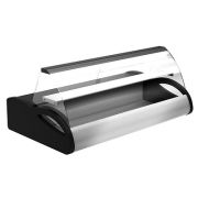 Витрина холодильная A87 SM 1,5-1 (ВХС-1,5 Арго) (0013-0430 (бок черн, декор нерж))