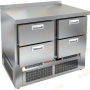 GNE 22/TN стол охл.(-2+10), 4 ящика, 1000х700х850мм, ниж.распол.агрегата, HICOLD RUS