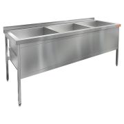 Котломойка, 3 мойки (570х520х438) c/площ. под смеситель Н3МКС-21/7 2100х700х870h
