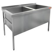 Н2МКС-16/8 Котломойка, 2 мойки (670х620х438) c/площ. под смеситель