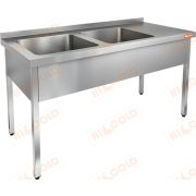 НСО2М-17/7БЛ стол-моечная ванна, 2 секц. (500х500х300) слева, HICOLD RUS
