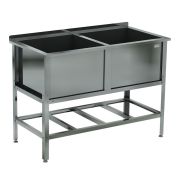 Ванна моечная двухсекционная сварная ВМСБ/2-154/80