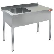 НСО1М-10/6БЛ стол-моечная ванна, 1 секц. (500х400х250) слева, HICOLD RUS