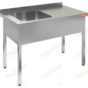 НСО1М-13/7БЛ стол-моечная ванна, 1 секц. (500х500х300) слева, HICOLD RUS
