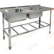 Ванна моечная 2-х секционная HICOLD НСО2М-15/7БРЛ ЭЦ