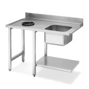 SMEG WT51200SHL Стол с мойкой и отверстием для слива слева