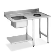SMEG WT51200SHR Стол с мойкой и отверстием для слива справа