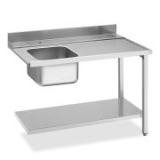 SMEG WT51200SR Стол с мойкой для посудомоечных машин купольного типа, соединение справа