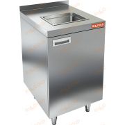 НБМСЗМ-4/7Б модуль барный- стол закрыт. с бортом, с мойкой (325х265х150), HICOLD RUS